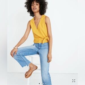 Madewell Wrap-Tie Tank Top in Tungsten Glow size Small